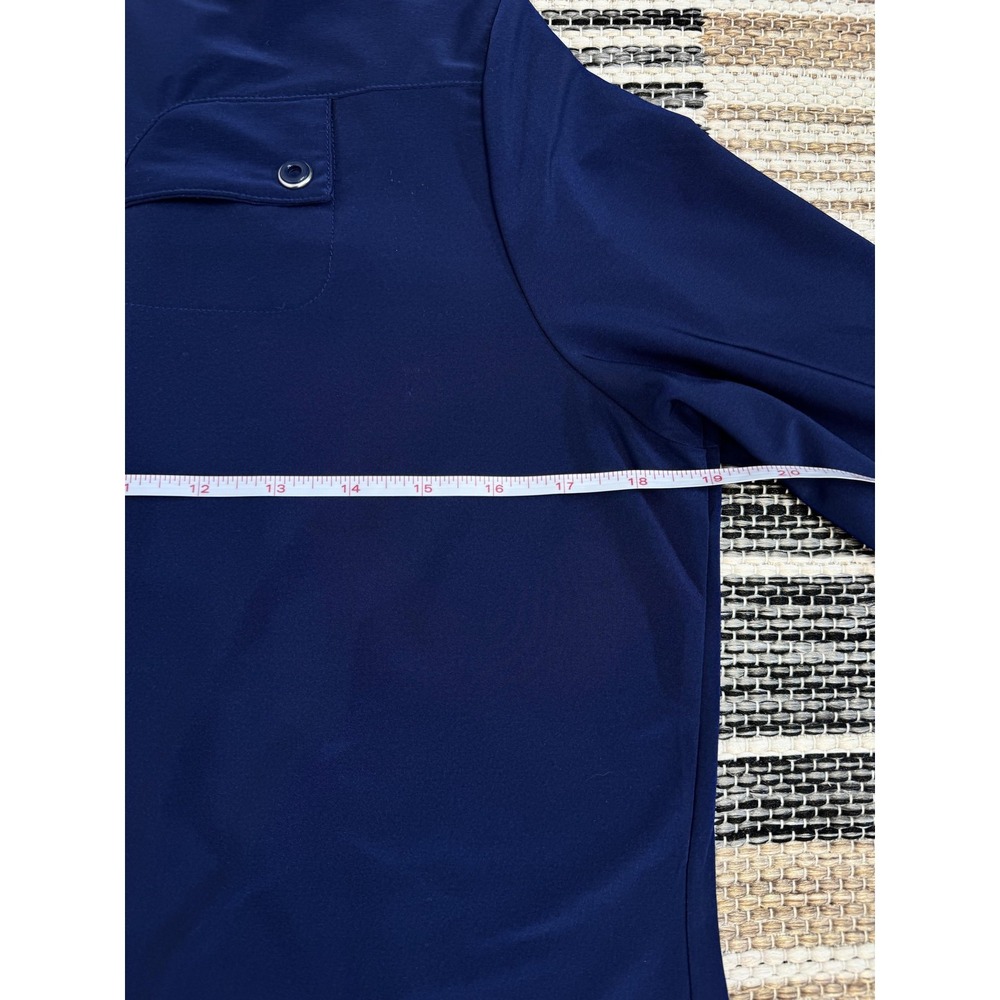 Jamie Sadock Long Sleeve Mock Neck Golf Shirt Women's Medium Blue Zip Pullover - Picture 10 of 14